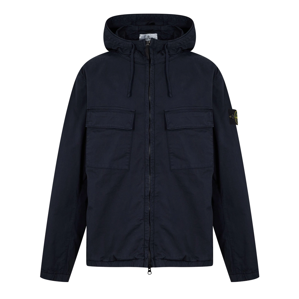 Stone Island Supima Cotton Twill Overshirt - Blue V0020